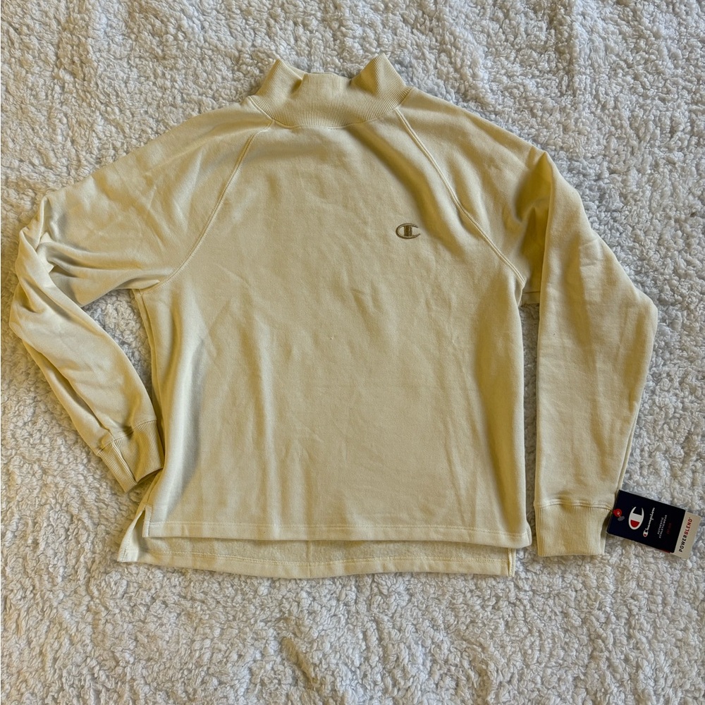 Champion Cream Long Sleeve Sweatshirt